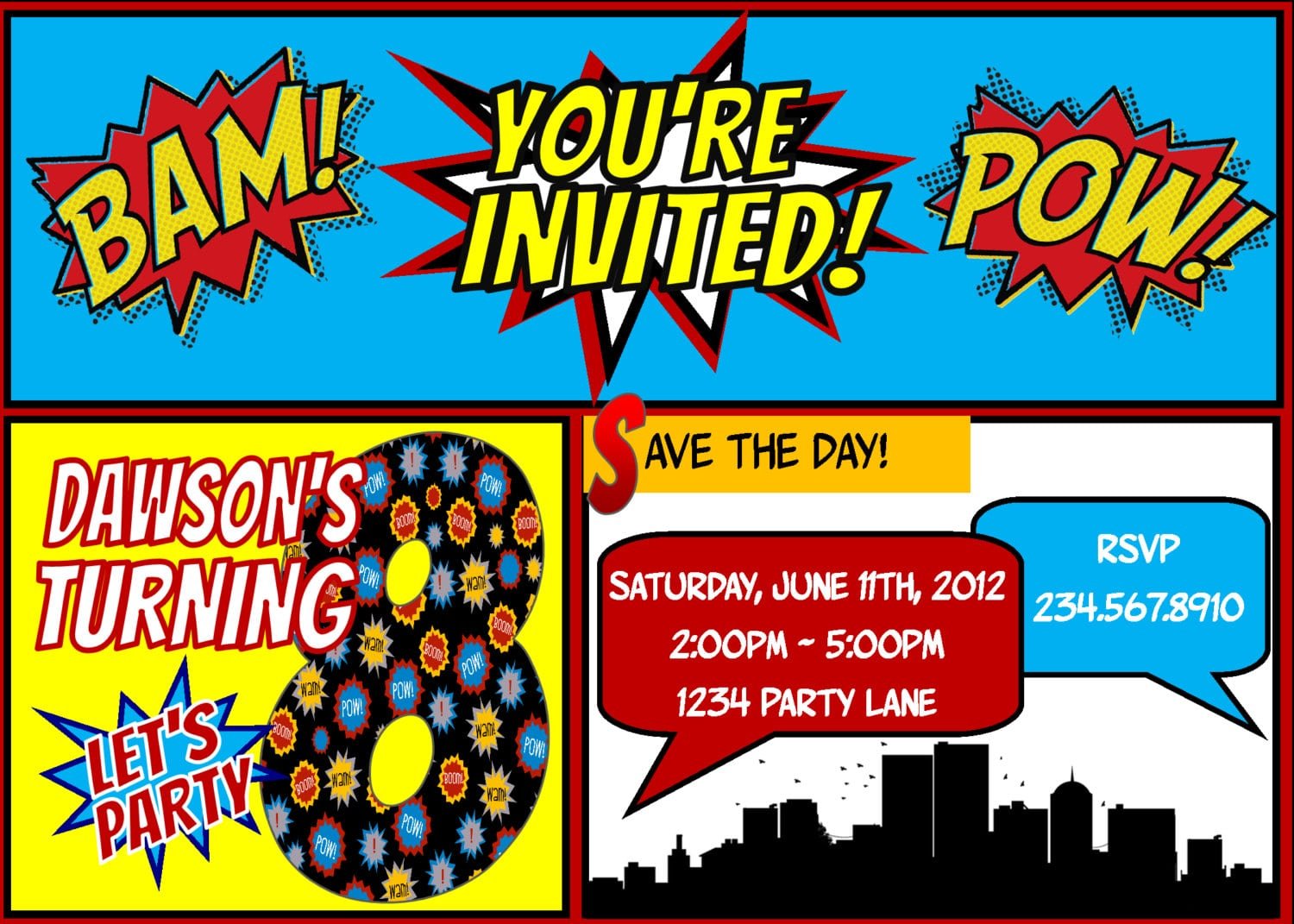 Superhero Party Invitations â Gangcraft Net